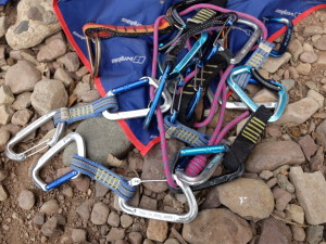 carabiners and quickdraws